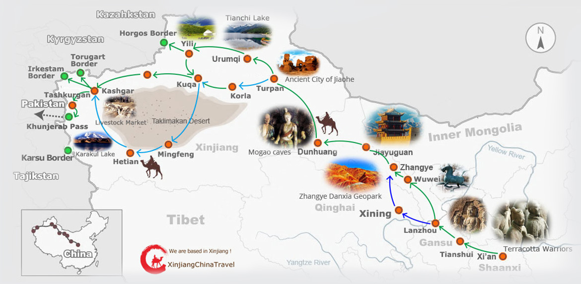 Silk Road Tour Map