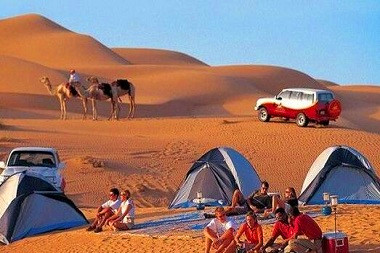 Camping in Desert